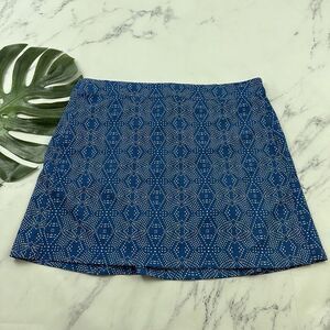 Rip Skirt Womens Wrap Size XXL Blue Geometric Dot Print Short Stretch Mini